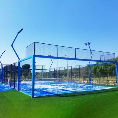 आउटडोर 12mm नयनाभिराम पैडल टेनिस कोर्ट स्टील Q235 10mx20m